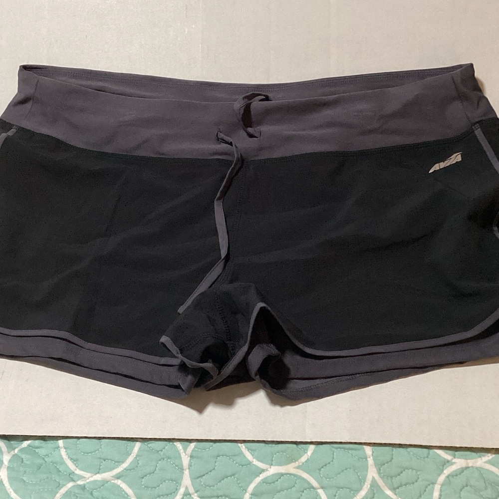 Avia Women's Athletic Shorts in Black and Dark Gray